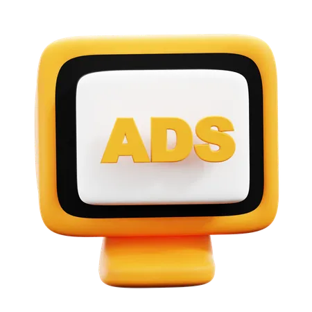 Desktop ads  3D Icon