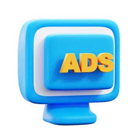 Desktop ads  3D Icon