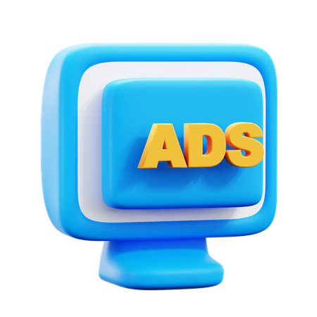 Desktop ads  3D Icon