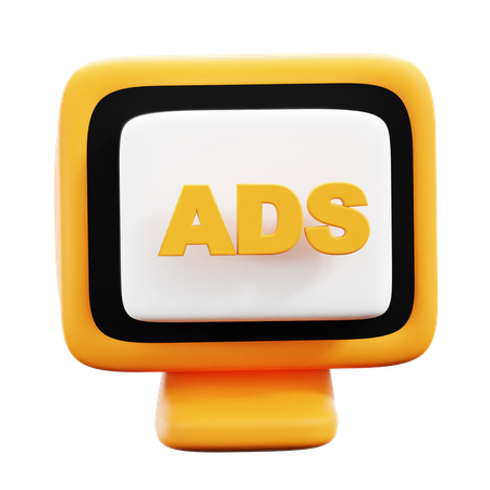 Desktop ads  3D Icon