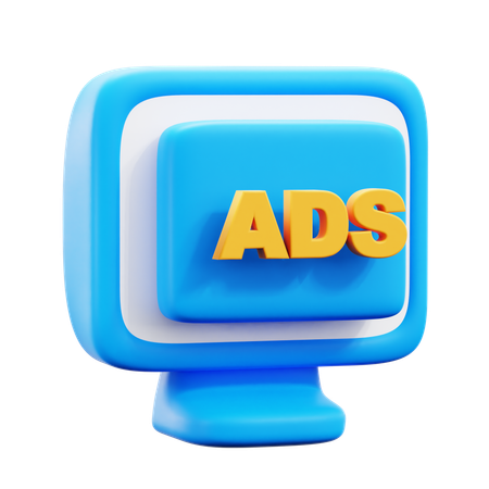 Desktop ads  3D Icon