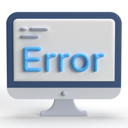 Desktop Error  3D Icon