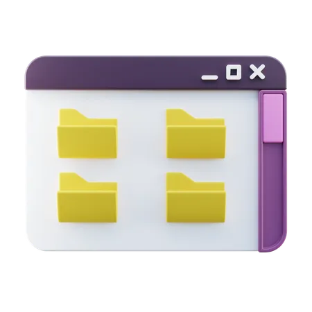 Desktop File Manager 3 D Render 3D Icon