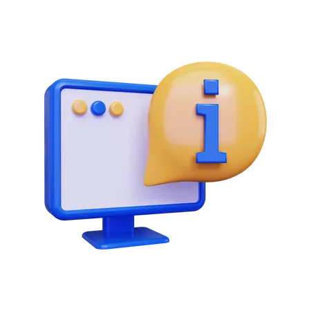 Desktop Information 3D Illustration