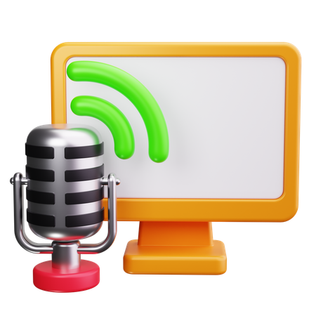 Desktop Mic  3D Icon