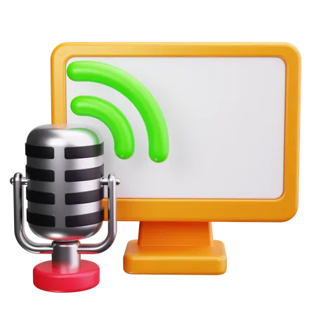 Desktop Mic  3D Icon