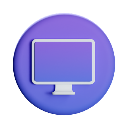 Desktop Monitor  3D Icon