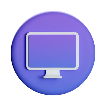 Desktop Monitor  3D Icon