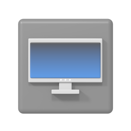 Desktop PC  3D Icon