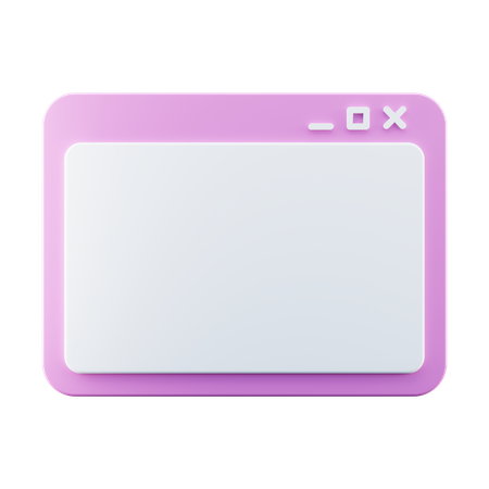 Desktop Pop Up Window  3D Icon