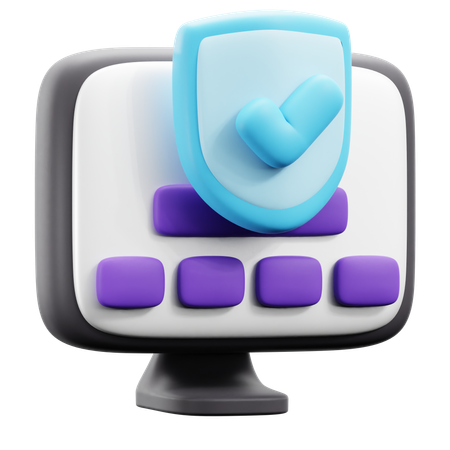 Desktop Protection  3D Icon