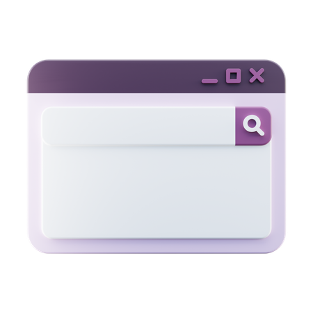 Desktop Search Engine Website  3D Icon