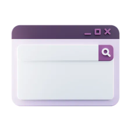 Desktop Search Engine Website  3D Icon