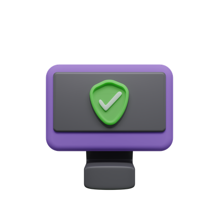 Desktop security  3D Icon