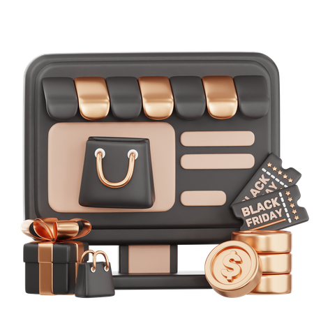 Desktop Store  3D Icon