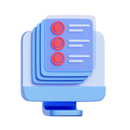 Desktop Task List  3D Icon