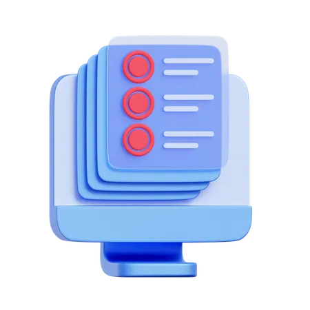 Desktop Task List  3D Icon