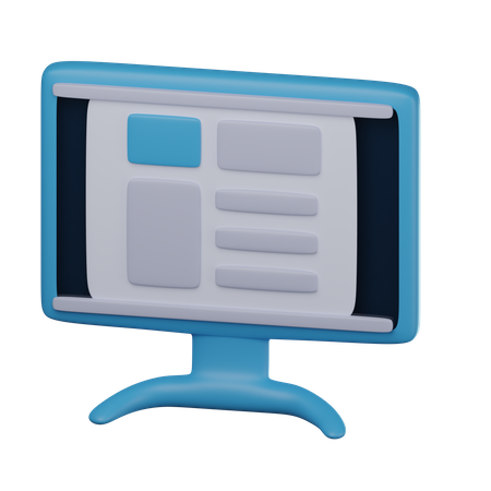 Desktop Ui  3D Icon