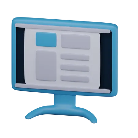 Desktop Ui  3D Icon