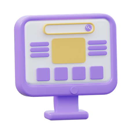 Desktop Ui  3D Icon