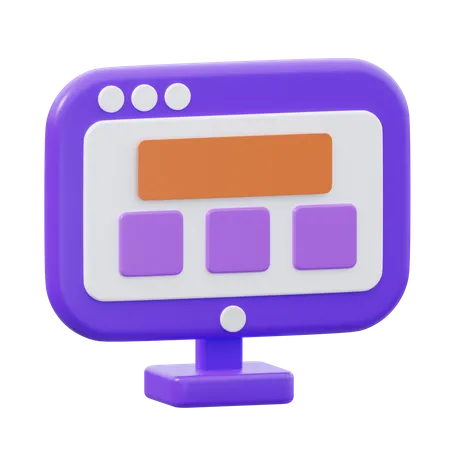 Desktop Ui  3D Icon