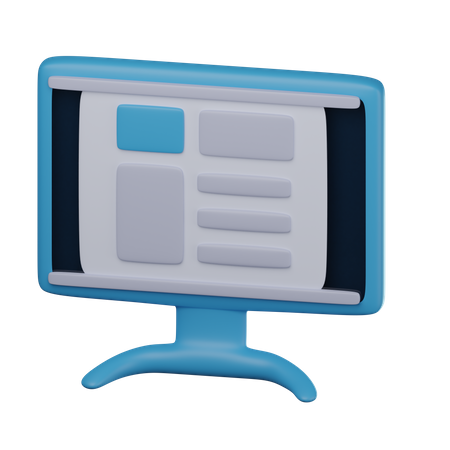 Desktop Ui 3D Icon