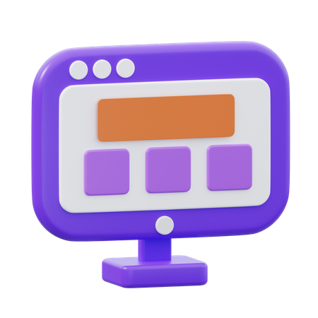 Desktop Ui  3D Icon