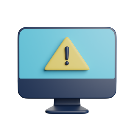 Desktop Warning  3D Icon