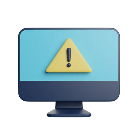 Desktop Warning  3D Icon
