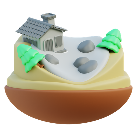 Deslizamentos de terra  3D Icon