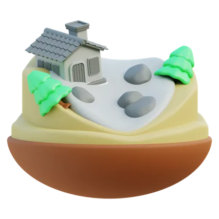 Deslizamentos de terra  3D Icon