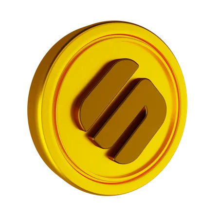 Deslizar moneda criptográfica  3D Icon