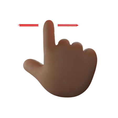 Deslizar el dedo gesto de la mano  3D Illustration