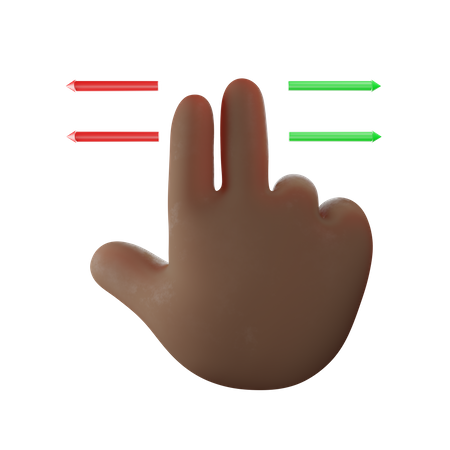 Deslizar tocar el dedo gesto de la mano  3D Illustration