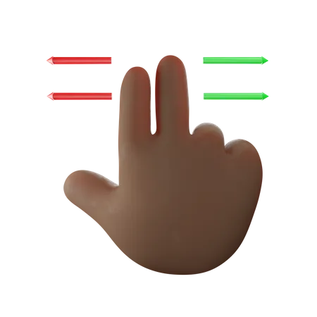 Deslizar tocar el dedo gesto de la mano  3D Illustration