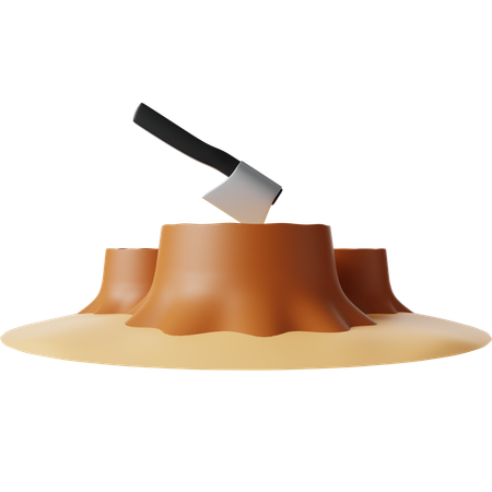 Desmatamento  3D Icon