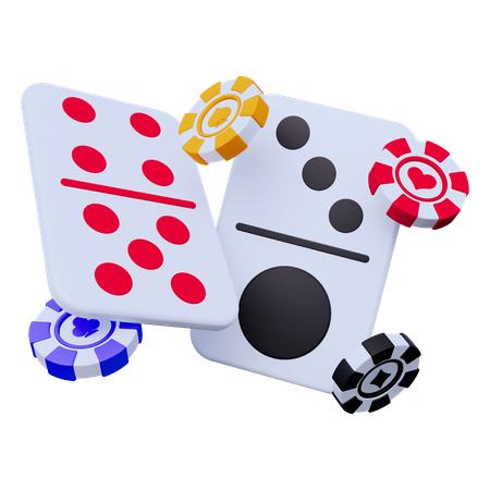 Desollar dados y fichas de dominó  3D Icon