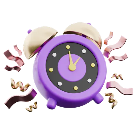 Reloj despertador con oro  3D Icon