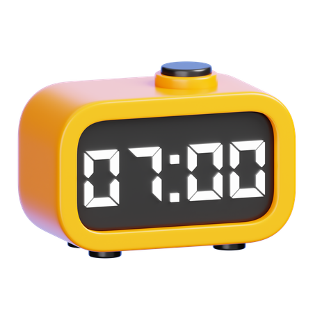 Reloj despertador digital  3D Icon