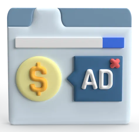 Despesa com publicidade  3D Icon