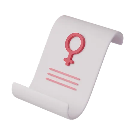 Desplazamiento de los derechos de las mujeres  3D Icon