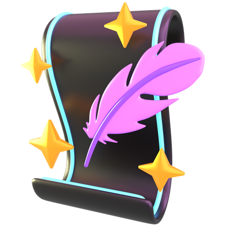 Pergamino mágico  3D Icon