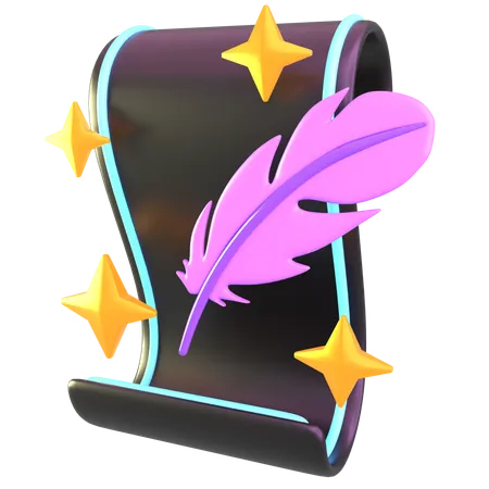 Pergamino mágico  3D Icon