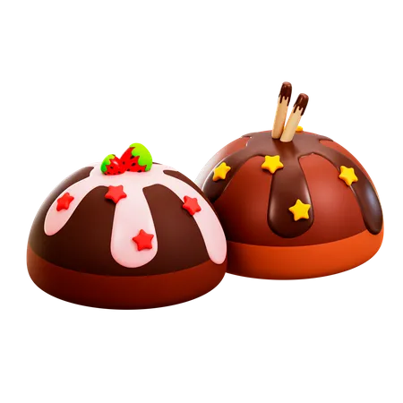 Dessert au chocolat  3D Illustration