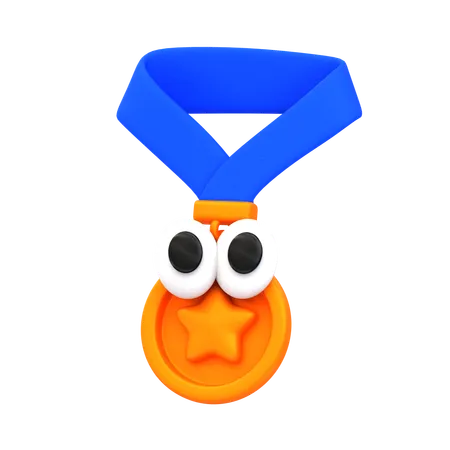 Médaille de dessin animé  3D Icon