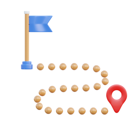 Destination Flag  3D Icon
