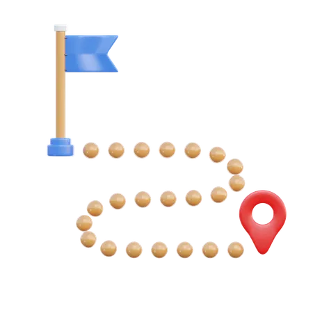 Destination Flag 3 D Icon Which Can Be Used For Various Purposes Such As Websites Mobile Apps Presentation And Others 3D Icon