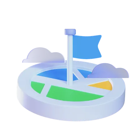 Destination Flag  3D Icon