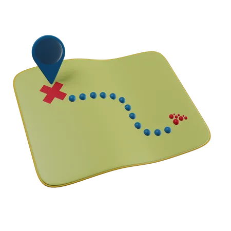 Destination Map  3D Icon