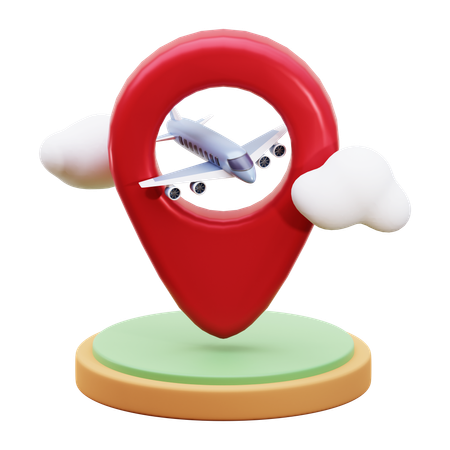 Destino de viaje  3D Icon